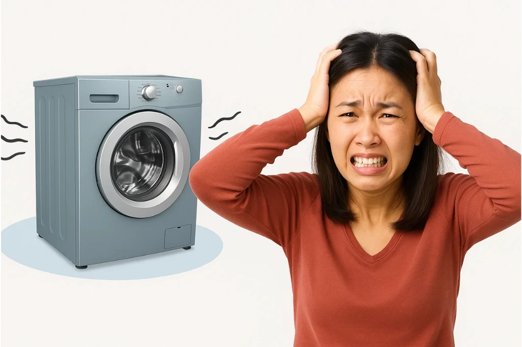 Các dấu hiệu nhận biết máy giặt kêu to bất thường" hoặc "Tìm hiểu nguyên nhân máy giặt kêu to