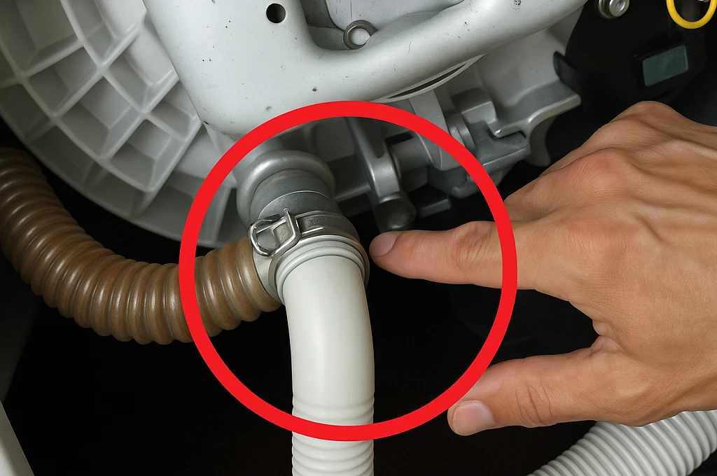 Bơm xả máy giặt bị hỏng khiến máy giặt không vắt khô - Dấu hiệu và cách kiểm tra.