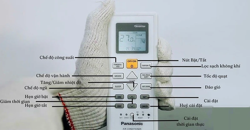 Điều hòa Panasonic bật đúng chế độ nhưng không mát
