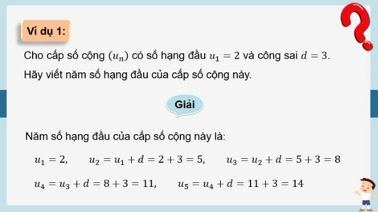 Công thức cấp số cộng